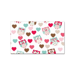 Lovely Owls Sticker Rectangular (10 Pack) by ConteMonfreyShop