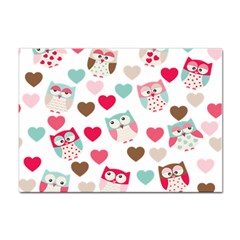 Lovely Owls Sticker A4 (10 Pack) by ConteMonfreyShop