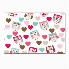 Lovely Owls Postcards 5  X 7  (pkg Of 10) by ConteMonfreyShop