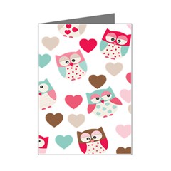 Lovely Owls Mini Greeting Card by ConteMonfreyShop