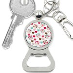 Lovely Owls Bottle Opener Key Chain Front