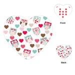 Lovely Owls Playing Cards Single Design (Heart) Front