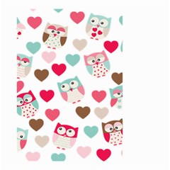 Lovely Owls Small Garden Flag (two Sides) by ConteMonfreyShop