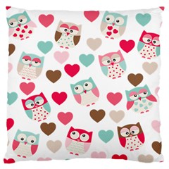 Lovely Owls Standard Flano Cushion Case (one Side) by ConteMonfreyShop