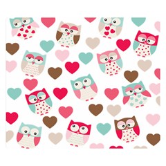 Lovely Owls Double Sided Flano Blanket (small) by ConteMonfreyShop