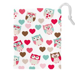 Lovely Owls Drawstring Pouch (4xl) by ConteMonfreyShop