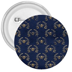 Blue Golden Bee   3  Button by ConteMonfreyShop