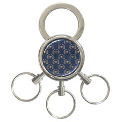 Blue Golden Bee   3-ring Key Chain by ConteMonfreyShop