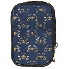 Blue Golden Bee   Compact Camera Leather Case