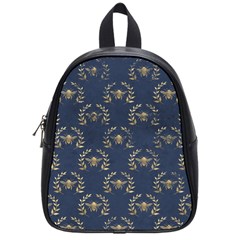 Blue Golden Bee   School Bag (small) by ConteMonfreyShop