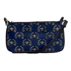 Blue Golden Bee   Shoulder Clutch Bag