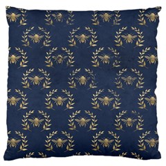 Blue Golden Bee   Large Cushion Case (two Sides) by ConteMonfreyShop