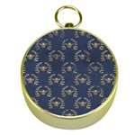 Blue Golden Bee   Gold Compass Front