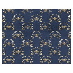 Blue Golden Bee   Double Sided Flano Blanket (medium) by ConteMonfreyShop