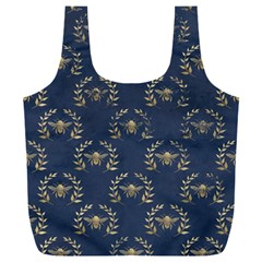 Blue Golden Bee   Full Print Recycle Bag (xxl) by ConteMonfreyShop