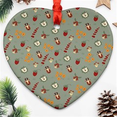 Wild Forest Friends  Ornament (heart)