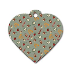 Wild Forest Friends  Dog Tag Heart (one Side) by ConteMonfreyShop