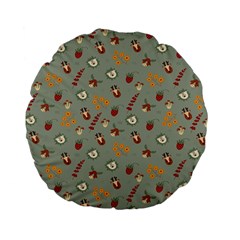 Wild Forest Friends  Standard 15  Premium Flano Round Cushion  by ConteMonfreyShop