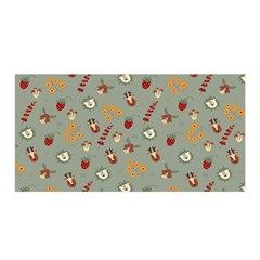 Wild Forest Friends  Satin Wrap 35  X 70 