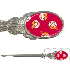 Orange Ornaments With Stars Pink Letter Opener