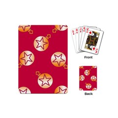 Orange Ornaments With Stars Pink Playing Cards Single Design (mini)