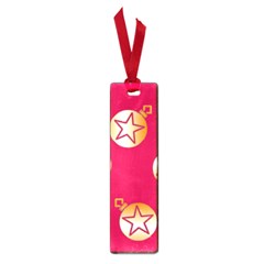 Orange Ornaments With Stars Pink Small Book Marks by TetiBright