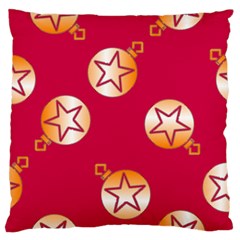 Orange Ornaments With Stars Pink Standard Flano Cushion Case (two Sides) by TetiBright