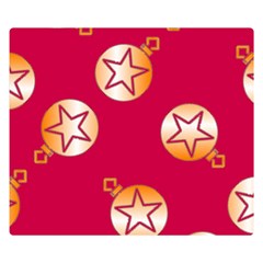 Orange Ornaments With Stars Pink Double Sided Flano Blanket (small)  by TetiBright