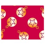 Orange Ornaments With Stars Pink Double Sided Flano Blanket (Medium)  60 x50  Blanket Front