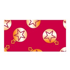 Orange Ornaments With Stars Pink Satin Wrap 35  X 70  by TetiBright