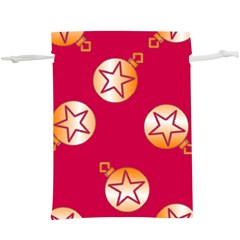 Orange Ornaments With Stars Pink  Lightweight Drawstring Pouch (xl) by TetiBright