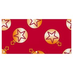 Orange Ornaments With Stars Pink Banner And Sign 4  X 2  by TetiBright