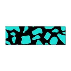 Cow Background Neon Blue Black Sticker (bumper) by ConteMonfreyShop