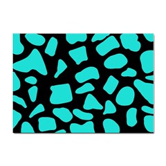 Cow Background Neon Blue Black Sticker A4 (10 Pack) by ConteMonfreyShop