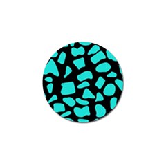 Cow Background Neon Blue Black Golf Ball Marker (10 Pack)