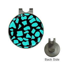 Cow Background Neon Blue Black Golf Ball Marker Hat Clip by ConteMonfreyShop