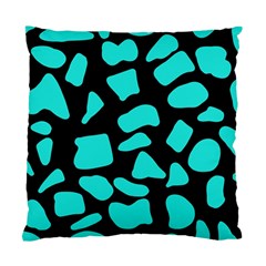 Cow Background Neon Blue Black Standard Cushion Case (two Sides) by ConteMonfreyShop