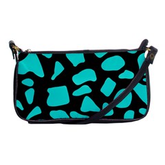 Cow Background Neon Blue Black Shoulder Clutch Bag by ConteMonfreyShop