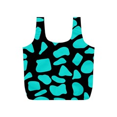 Cow Background Neon Blue Black Full Print Recycle Bag (s) by ConteMonfreyShop