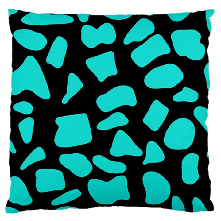 Cow Background neon blue black Standard Flano Cushion Case (Two Sides)