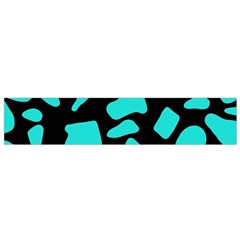 Cow Background Neon Blue Black Small Flano Scarf