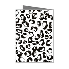 Black And White Leopard Print Jaguar Dots Mini Greeting Cards (pkg Of 8) by ConteMonfreyShop