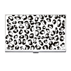 Black And White Leopard Print Jaguar Dots Business Card Holder