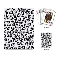 Black And White Leopard Print Jaguar Dots Playing Cards Single Design (rectangle) by ConteMonfreyShop