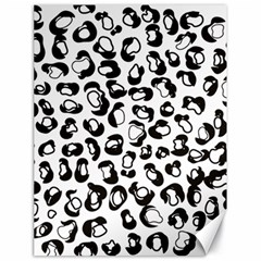 Black And White Leopard Print Jaguar Dots Canvas 18  X 24  by ConteMonfreyShop