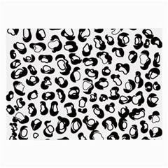 Black And White Leopard Print Jaguar Dots Large Glasses Cloth (2 Sides) by ConteMonfreyShop