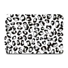 Black And White Leopard Print Jaguar Dots Plate Mat