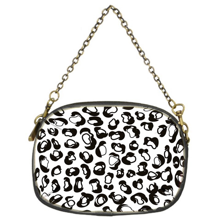 Black And White Leopard Print Jaguar Dots Chain Purse (One Side)