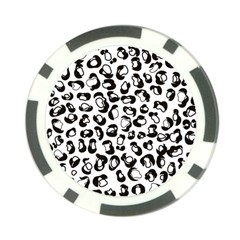 Black And White Leopard Print Jaguar Dots Poker Chip Card Guard (10 Pack)