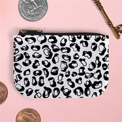 Black And White Leopard Print Jaguar Dots Mini Coin Purse by ConteMonfreyShop